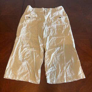 Speechless Womens Wide Leg capri Sand‎ Linen/Rayon Pants Size 7 cropped
